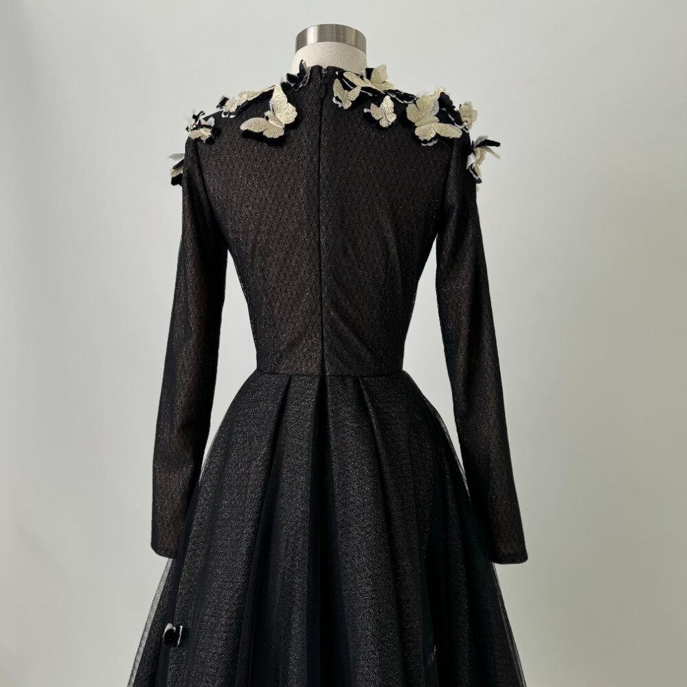 Preloved US 6 Black Anna Augusta Maxi Evening Dress - Picture 7 of 8